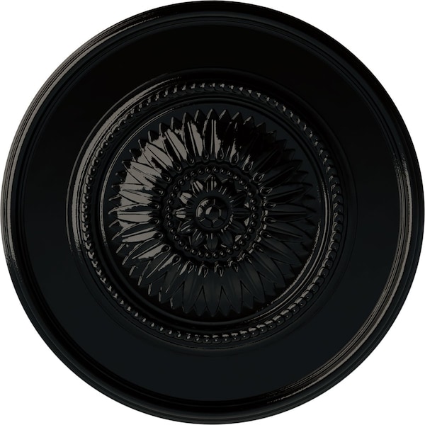 Ekena Millwork Wigan Ceiling Medallion, Hand-Painted Black Pearl, 29 3/4"OD x 1 1/2"P CM29WGBPS - main